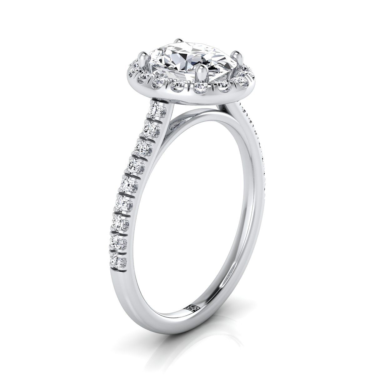 Made to order: The Sade oval engagement ring setting in Platinum | RockHer