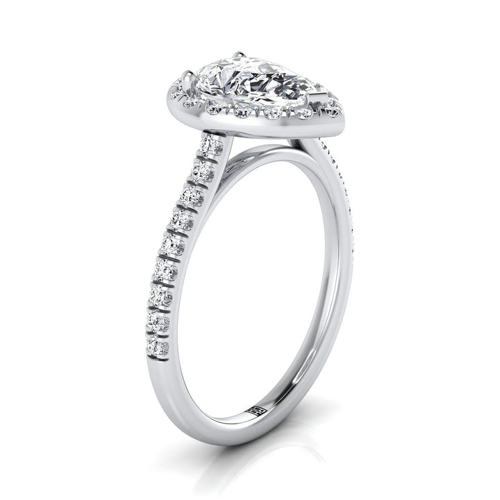 The Sade Select Halo Engagement Ring with Lab Diamond in Platinum - view 2