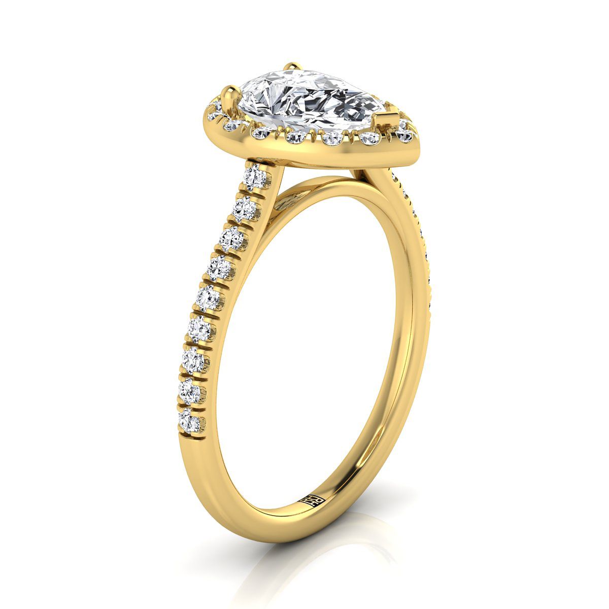 Made to order: The Sade pear engagement ring setting in 18K Yellow Gold | RockHer