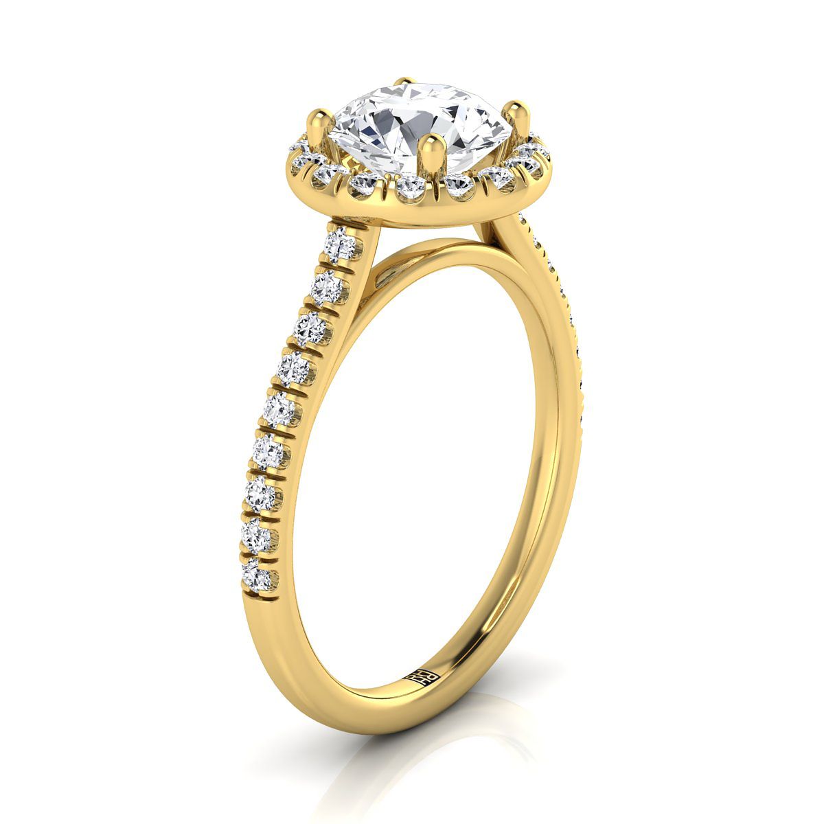 Made to order: The Sade round engagement ring setting in 18K Yellow Gold | RockHer