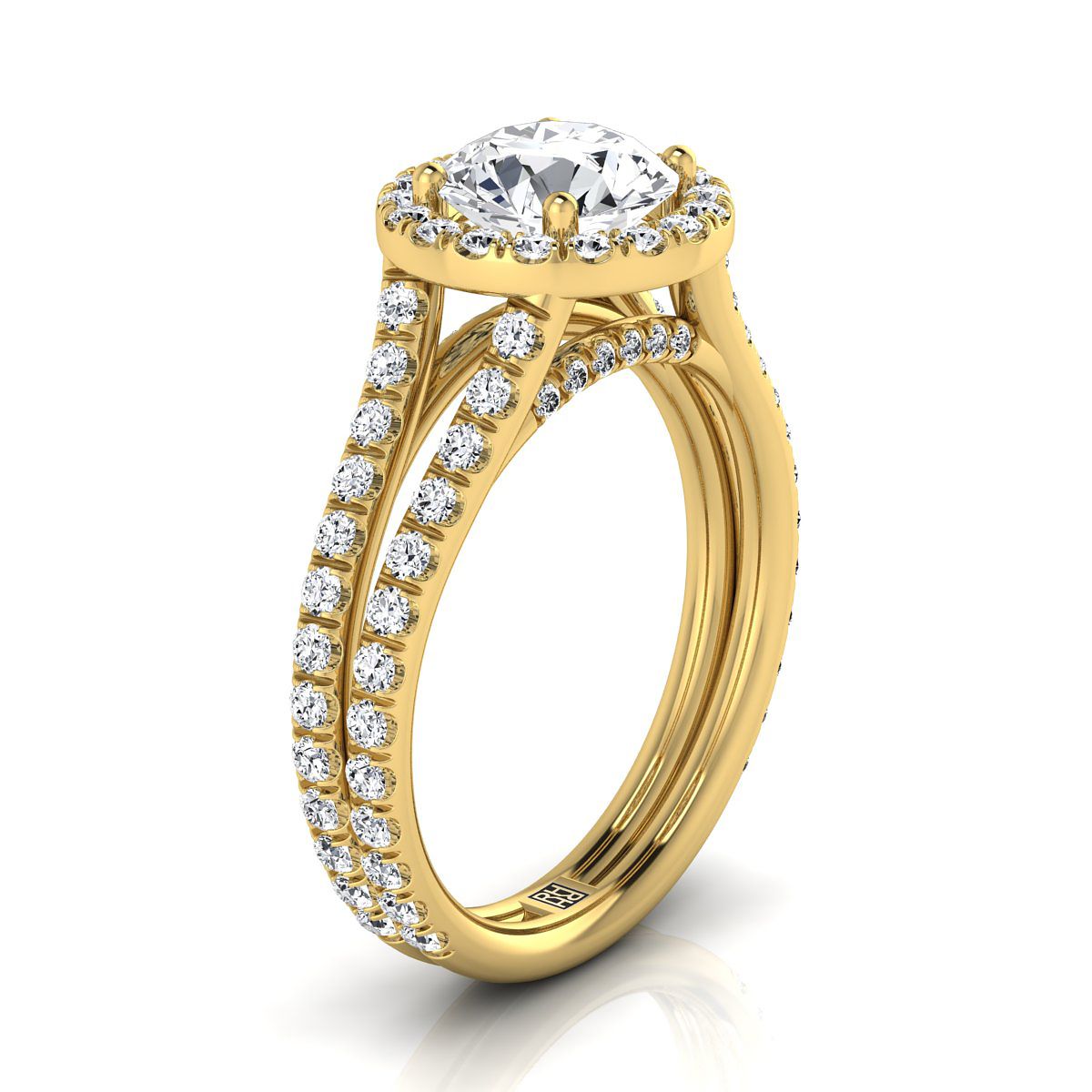 Select Halo styling on The Celine round engagement ring setting | RockHer