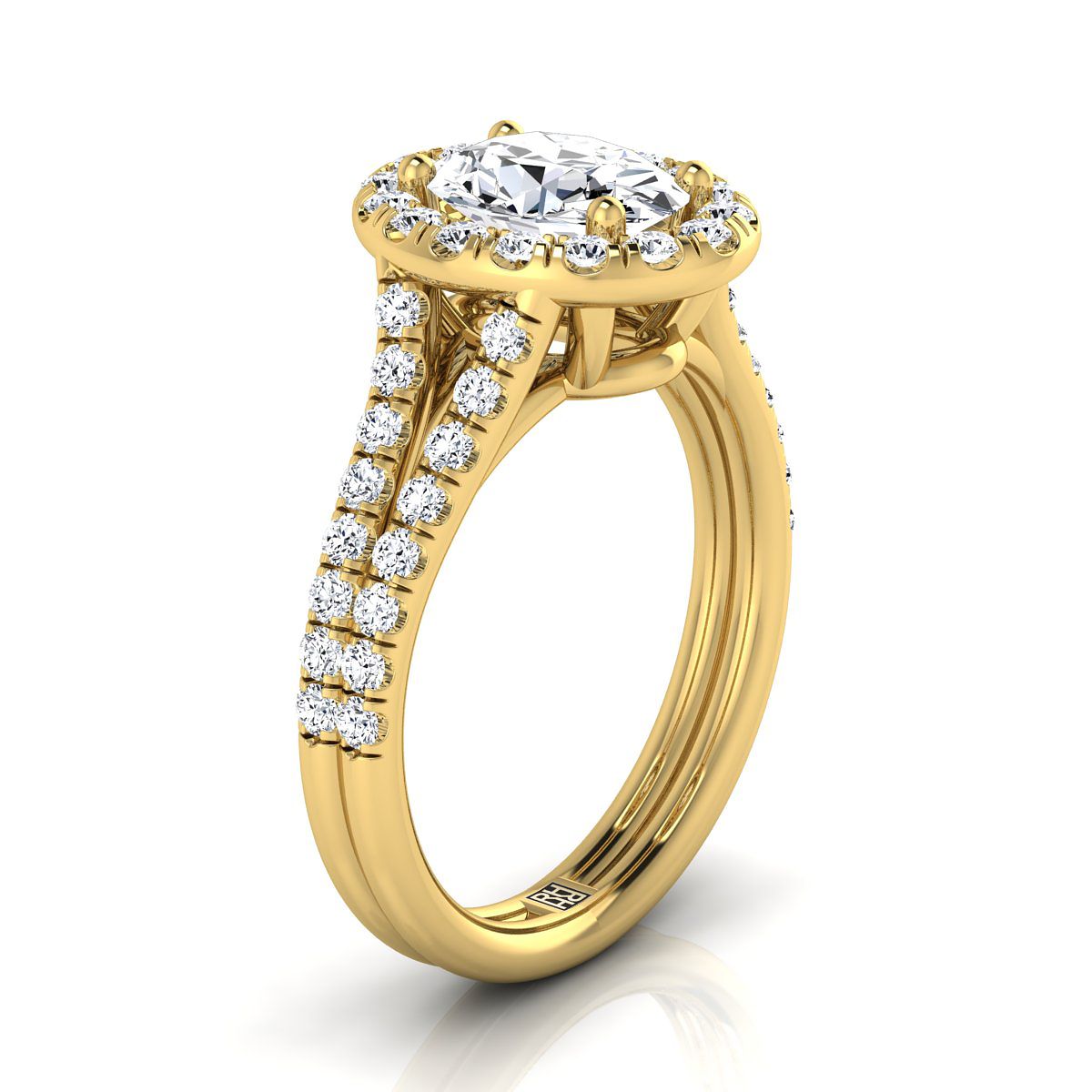 Made to order: The Lira oval engagement ring setting in 18K Yellow Gold | RockHer