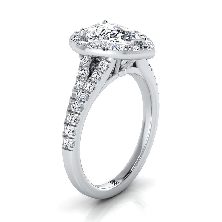 The Calliope Select Halo Engagement Ring with Lab Diamond in Platinum - view 2