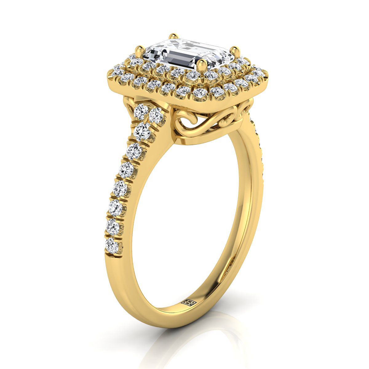 Made to order: The Britney emerald engagement ring setting in 18K Yellow Gold | RockHer