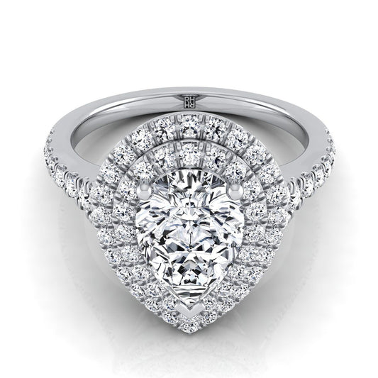 The Britney Select Halo Engagement Ring with Lab Diamond in Platinum - view 1