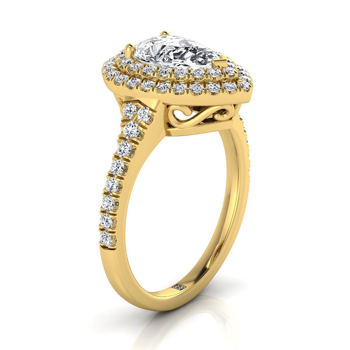 Made to order: The Britney pear engagement ring setting in 18K Yellow Gold | RockHer