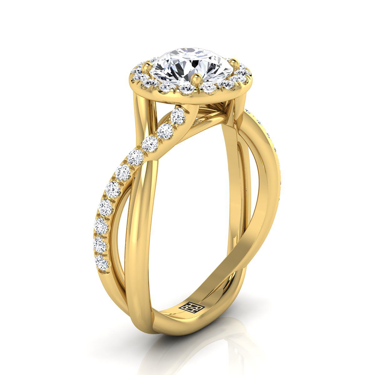 Select Halo styling on The Harmony round engagement ring setting | RockHer