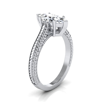 The Aida Select Vintage Solitaire Engagement Ring with Lab Diamond in Platinum - view 2