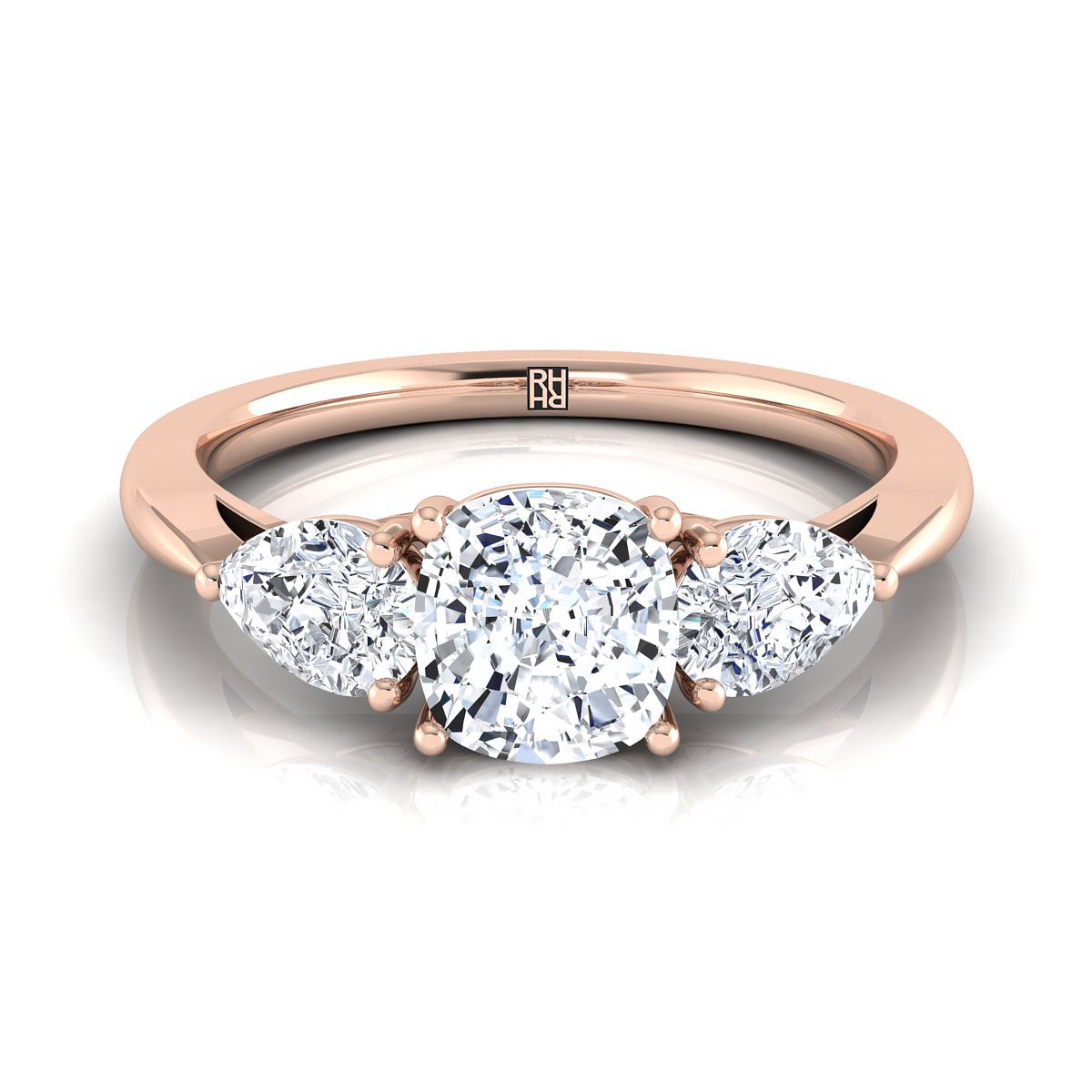 The Angelica cushion engagement ring setting in 14K Rose Gold | RockHer