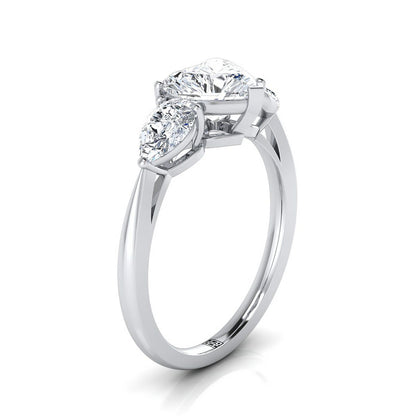 The Angelica Select Three Stone Engagement Ring with Lab Diamond in Platinum - view 2