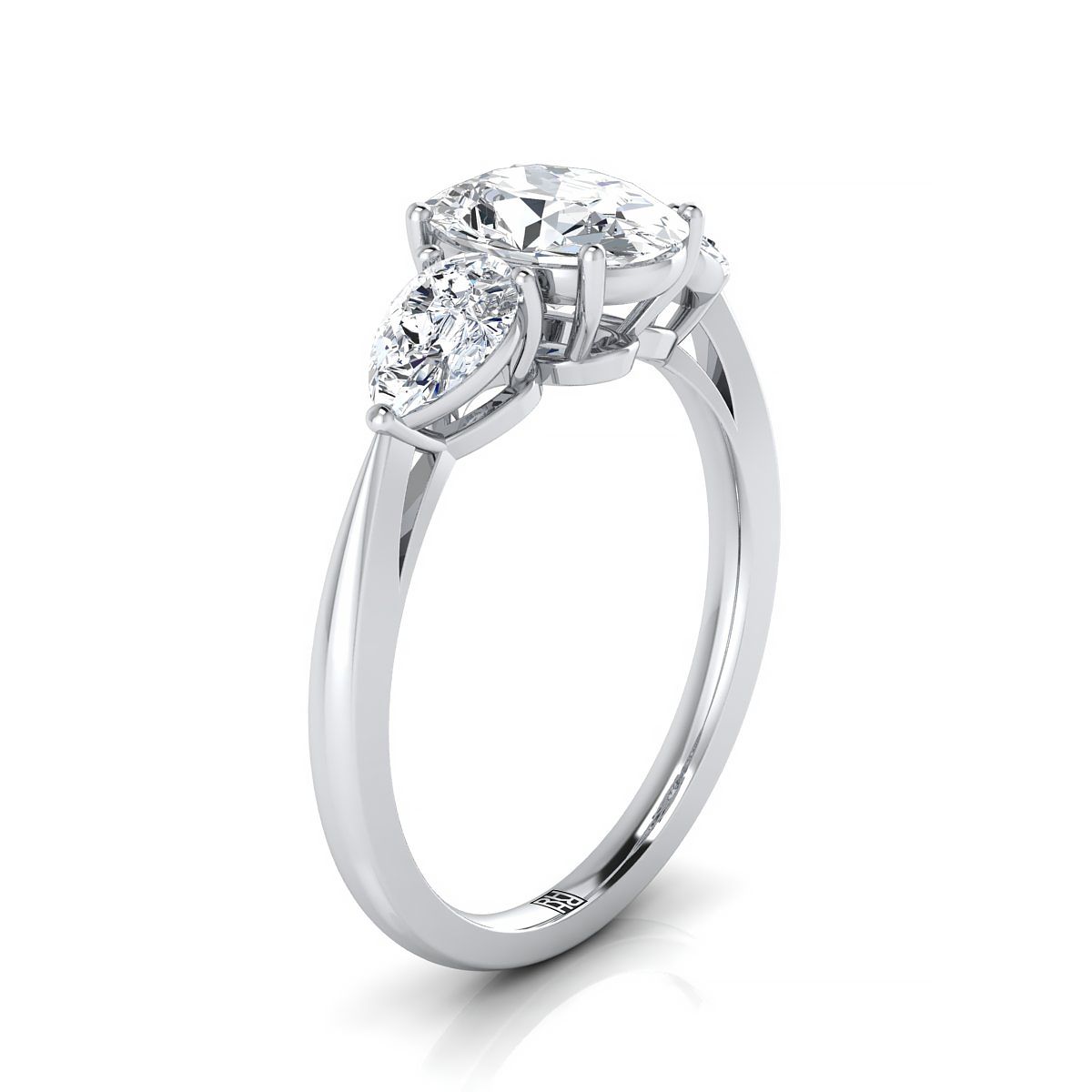 Made to order: The Angelica oval engagement ring setting in Platinum | RockHer