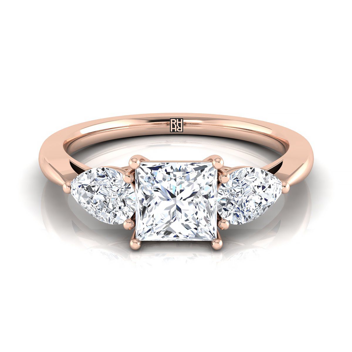 The Angelica princess engagement ring setting in 14K Rose Gold | RockHer