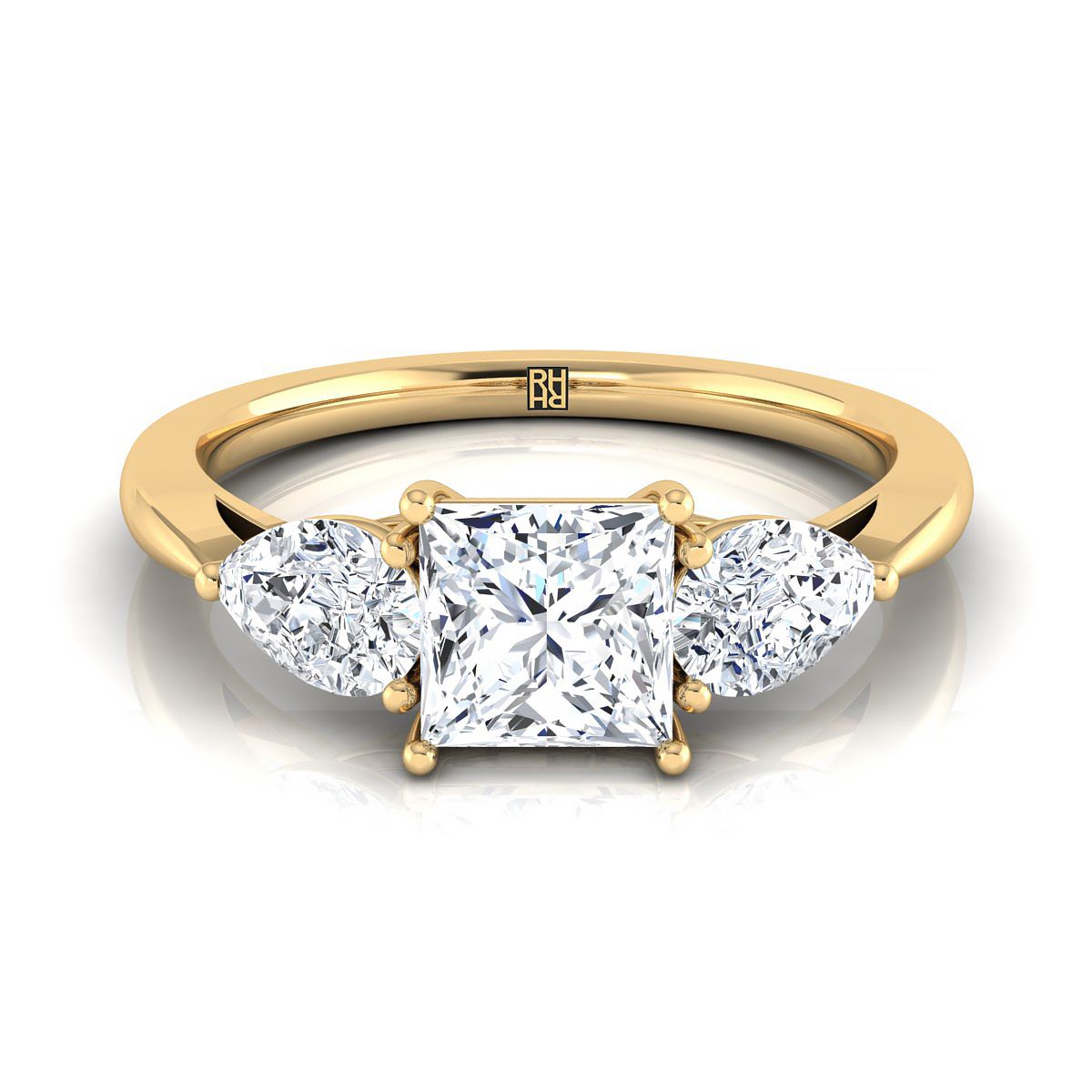 The Angelica princess engagement ring setting in 18K Yellow Gold | RockHer