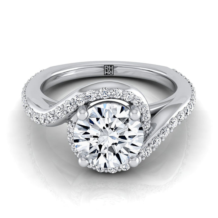 The Adelaide Select Pavé Engagement Ring with Lab Diamond in 18K White Gold - view 1