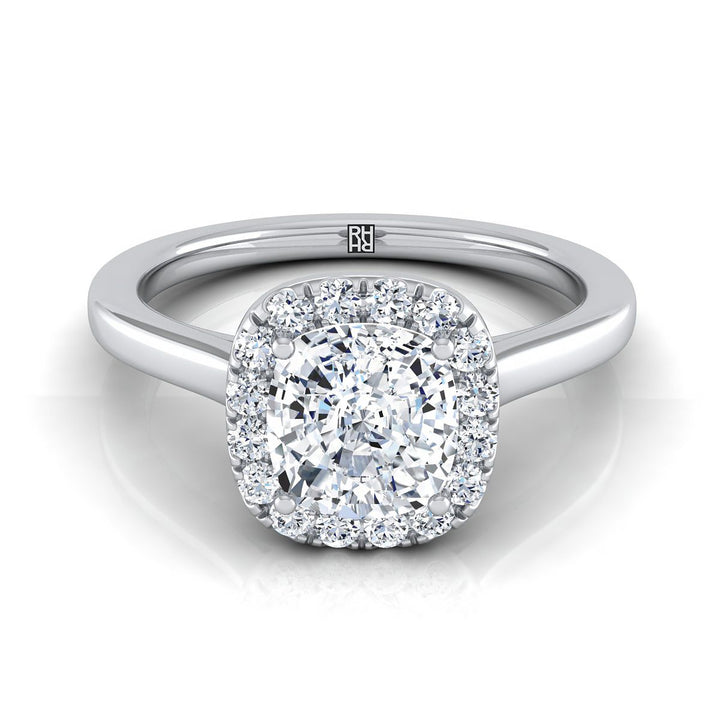 The Eddie Select Halo Engagement Ring with Lab Diamond in Platinum - view 1