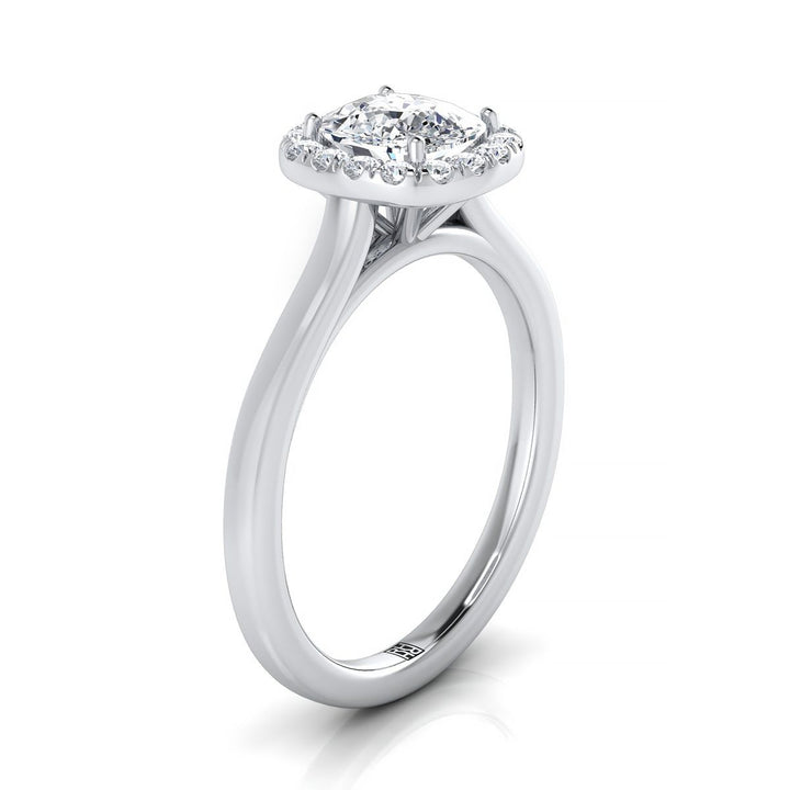 The Eddie Select Halo Engagement Ring with Lab Diamond in Platinum - view 2