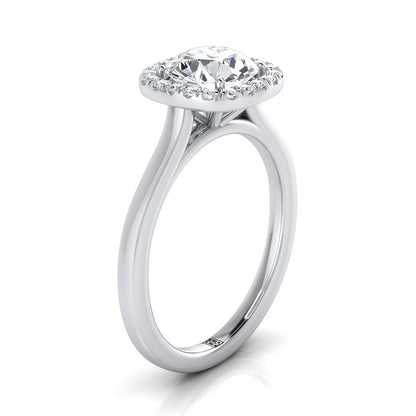The Eddie Select Halo Engagement Ring with Lab Diamond in Platinum - view 2