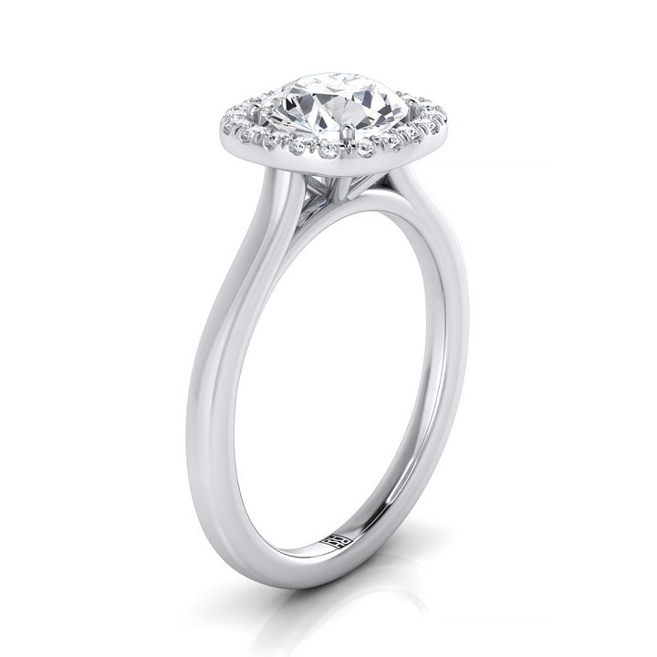 The Eddie Select Halo Engagement Ring with Lab Diamond in Platinum - view 2