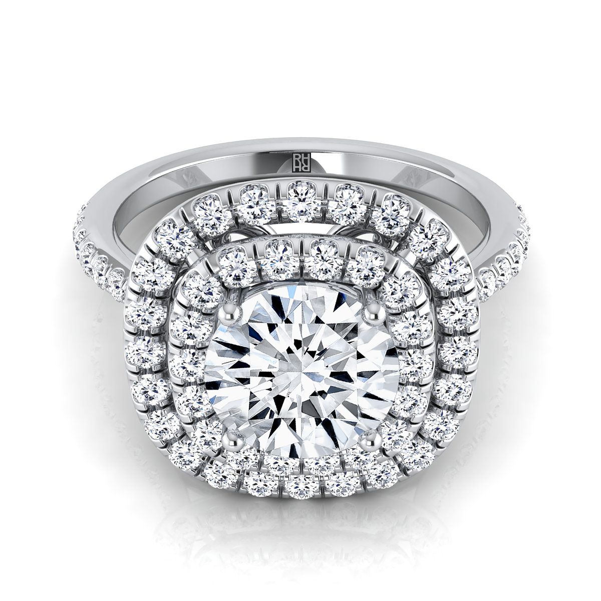 The Cadence round engagement ring setting in Platinum | RockHer