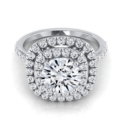 The Cadence Select Halo Engagement Ring with Lab Diamond in Platinum - view 1