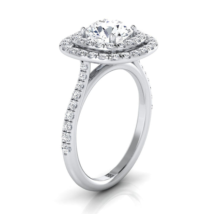 The Cadence Select Halo Engagement Ring with Lab Diamond in Platinum - view 2