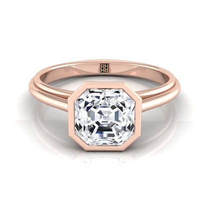 The Hayley Select Bezel Solitaire Engagement Ring with Lab Diamond in 14K Rose Gold - view 1