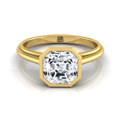 The Hayley Select Bezel Solitaire Engagement Ring with Lab Diamond in 18K Yellow Gold - view 1
