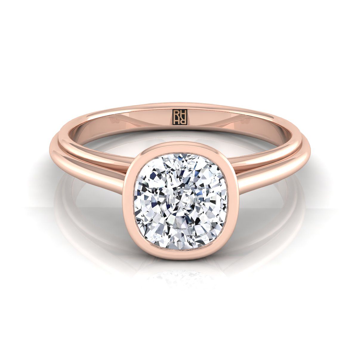 The Hayley cushion engagement ring setting in 14K Rose Gold | RockHer