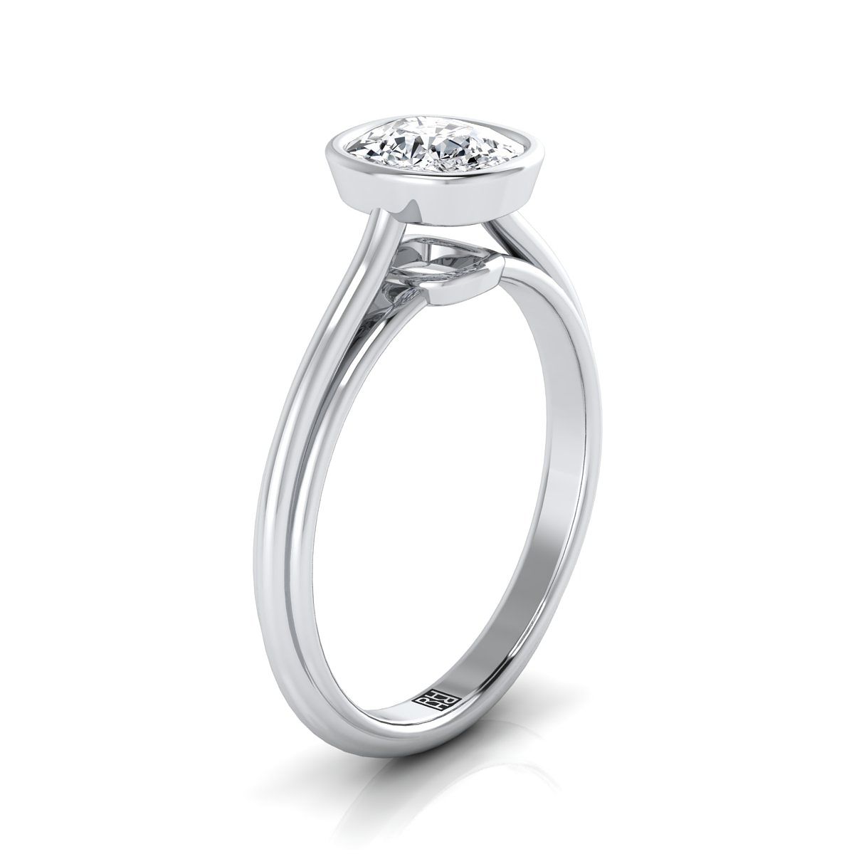 Made to order: The Hayley cushion engagement ring setting in Platinum | RockHer