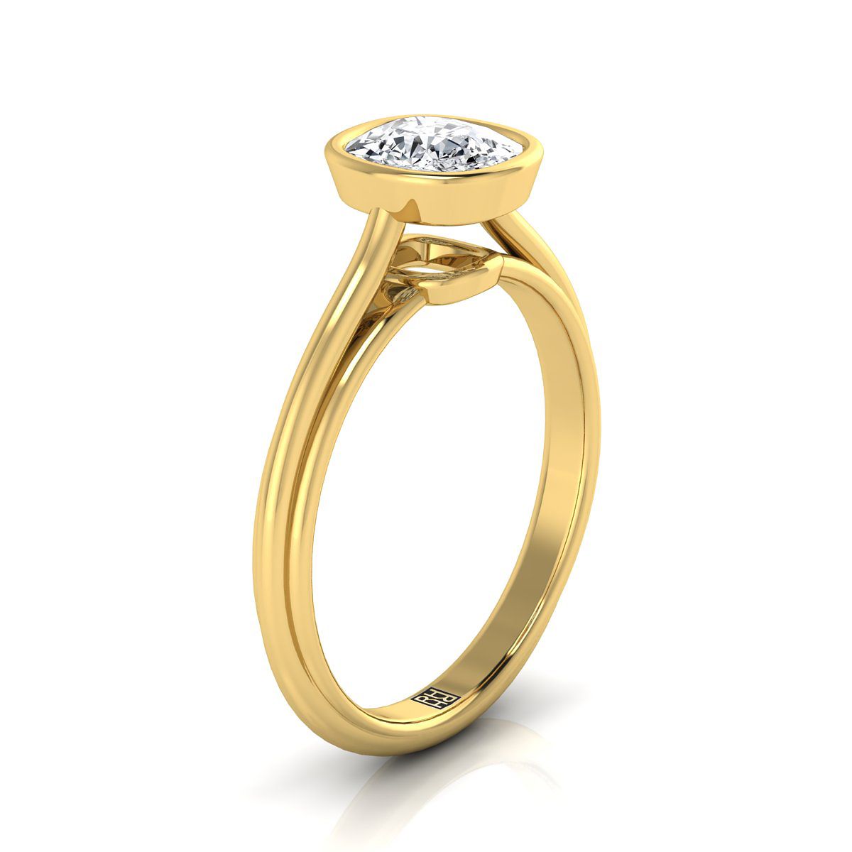 Made to order: The Hayley cushion engagement ring setting in 18K Yellow Gold | RockHer