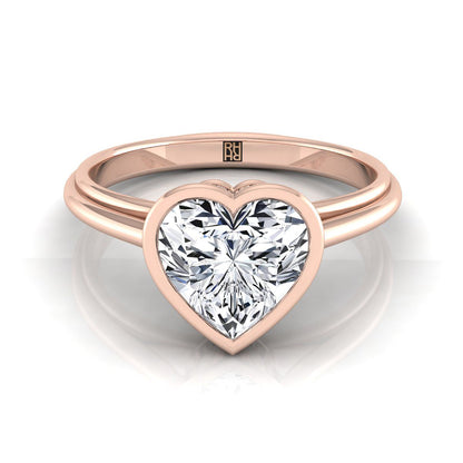 The Hayley Select Bezel Solitaire Engagement Ring with Lab Diamond in 14K Rose Gold - view 1
