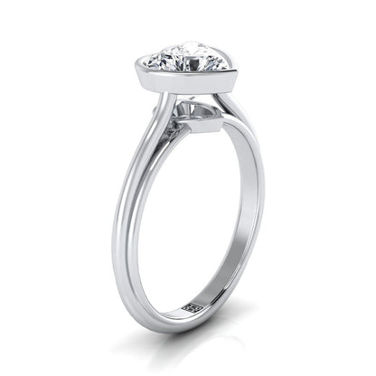The Hayley Select Bezel Solitaire Engagement Ring with Lab Diamond in 18K White Gold - view 2