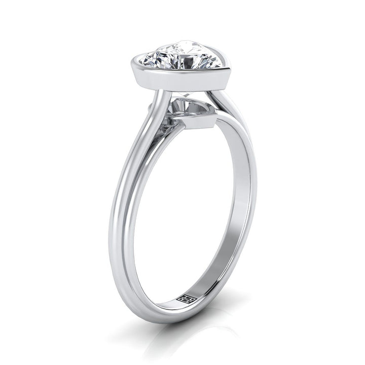 The Hayley Select Bezel Solitaire Engagement Ring with Lab Diamond in 18K White Gold - view 2