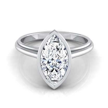 The Hayley Select Bezel Solitaire Engagement Ring with Lab Diamond in Platinum - view 1