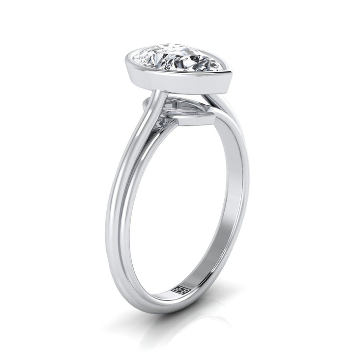 The Hayley Select Bezel Solitaire Engagement Ring with Lab Diamond in 18K White Gold - view 2