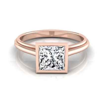 The Hayley Select Bezel Solitaire Engagement Ring with Lab Diamond in 14K Rose Gold - view 1