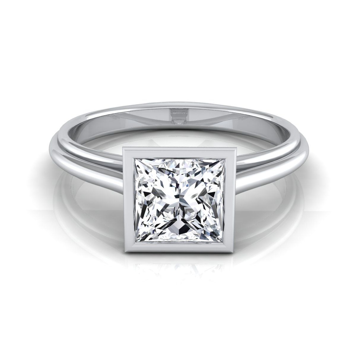 The Hayley princess engagement ring setting in Platinum | RockHer