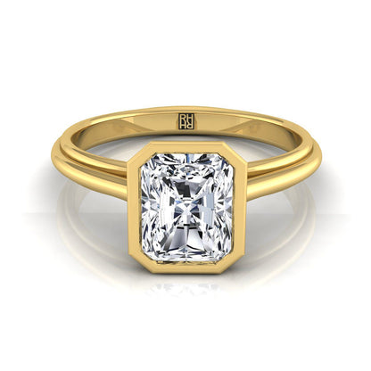 The Hayley Select Bezel Solitaire Engagement Ring with Lab Diamond in 18K Yellow Gold - view 1
