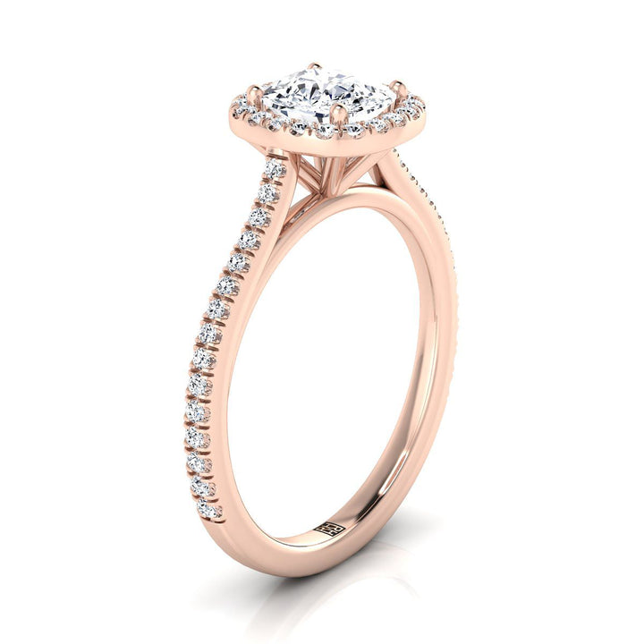The Sonata Select Halo Engagement Ring with Lab Diamond in 14K Rose Gold - view 2
