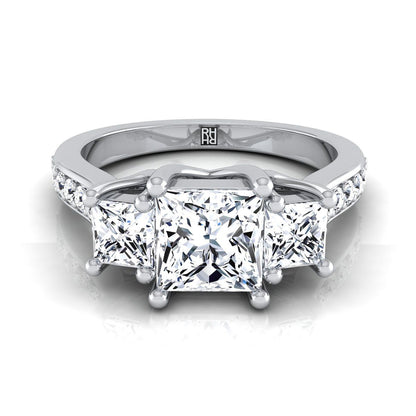The Avery princess engagement ring setting in Platinum | RockHer