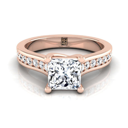 The Celesta Select Channel Set Engagement Ring with Lab Diamond in 14K Rose Gold - view 1