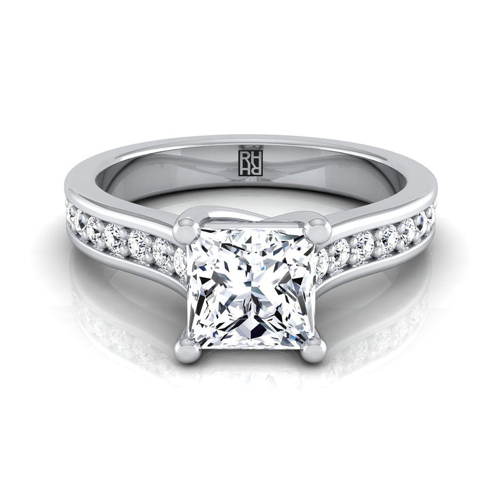 The Celesta Select Channel Set Engagement Ring with Lab Diamond in Platinum - view 1