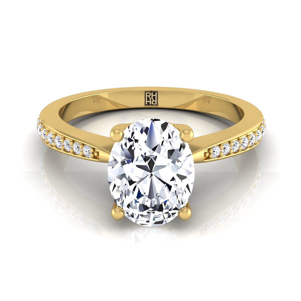 Carrie Select Diamond Oval Lab Diamond Engagement Ring in 18K Yellow Gold | RockHer