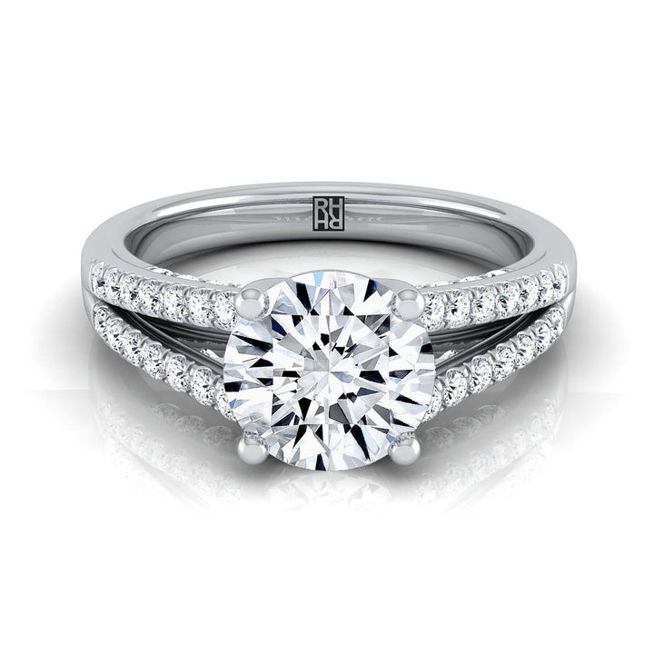 The Jessie Select Pavé Engagement Ring with Lab Diamond in Platinum - view 1
