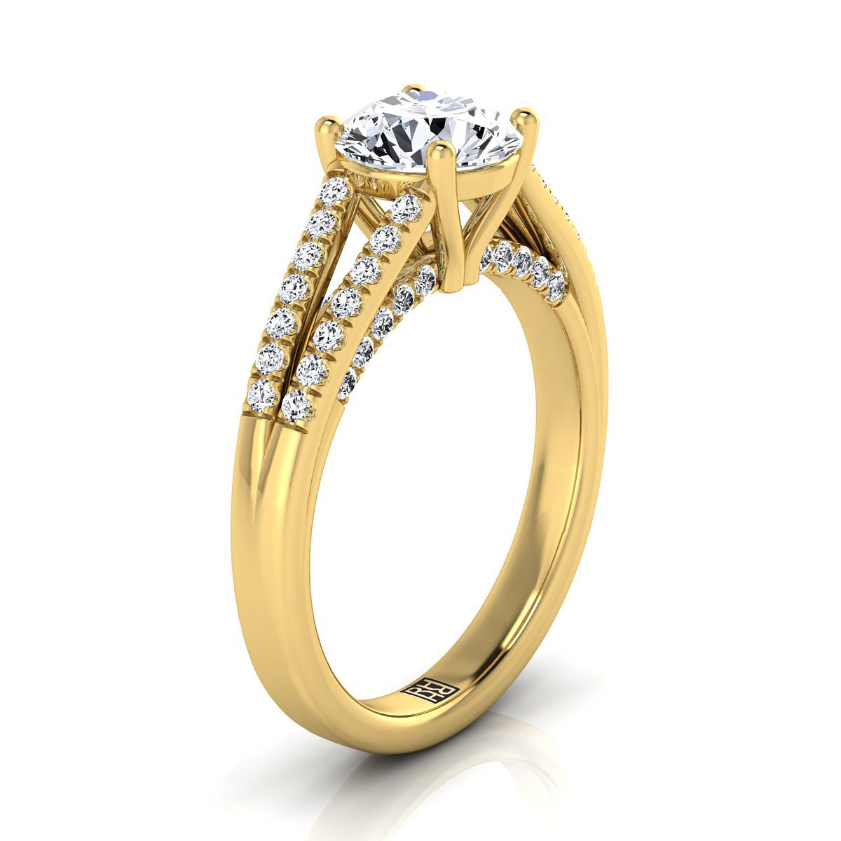 Select Pavé styling on The Jessie round engagement ring setting | RockHer