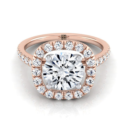 The Hymn Select Halo Engagement Ring with Lab Diamond in 14K Rose Gold - view 1