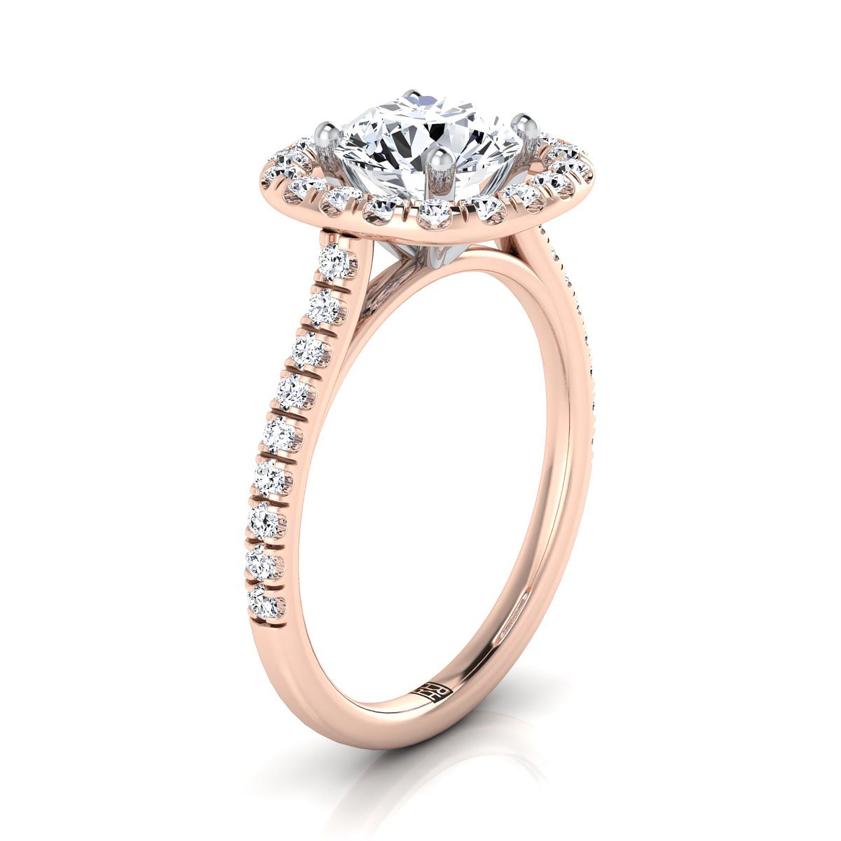 Select Halo styling on The Hymn round engagement ring setting | RockHer