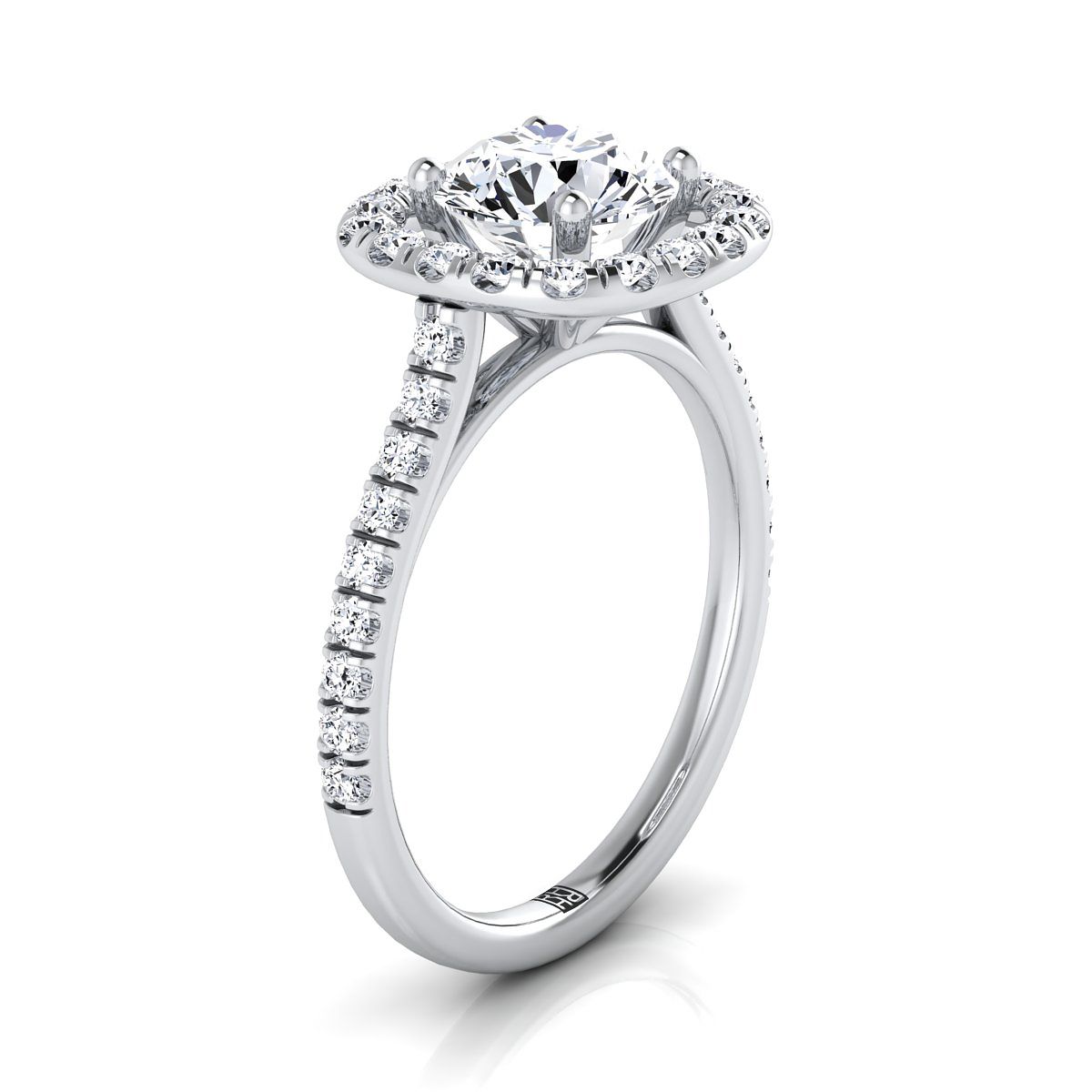Made to order: The Hymn round engagement ring setting in Platinum | RockHer