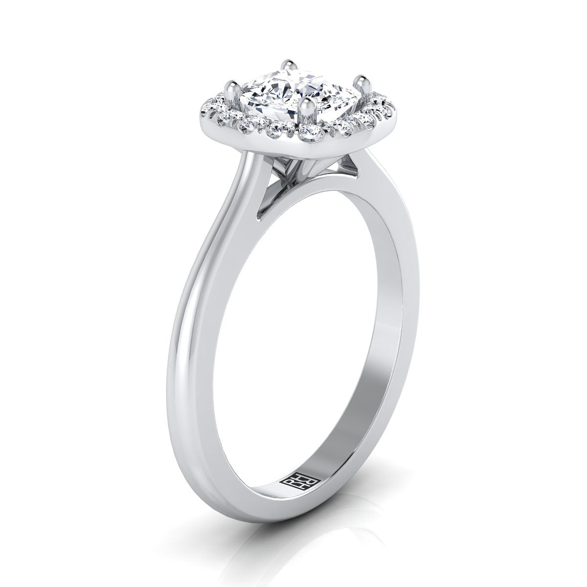 Made to order: The Kate cushion engagement ring setting in Platinum | RockHer