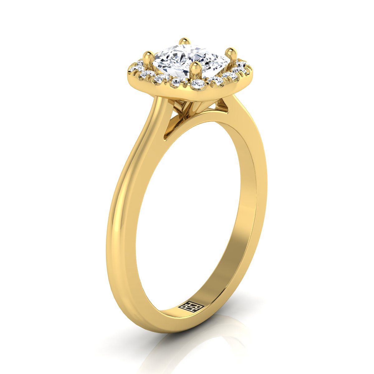 Made to order: The Kate cushion engagement ring setting in 18K Yellow Gold | RockHer